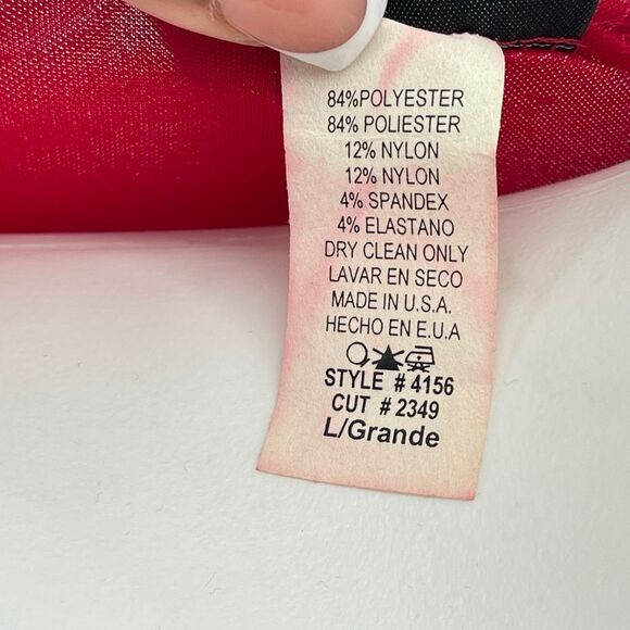 Vintage Niche USA Red Cowl Neck Cutout Long Sleeve Blouse Top Women’s Large - Picture 10 of 13